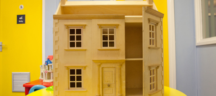 doll's house on a table